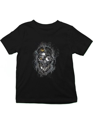 Darkhane Kurukafa Siyah Unisex Çocuk Tişört T-Shirt