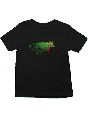 Darkhane Zambiya - Zambia Siyah Unisex Çocuk Tişört T-Shirt