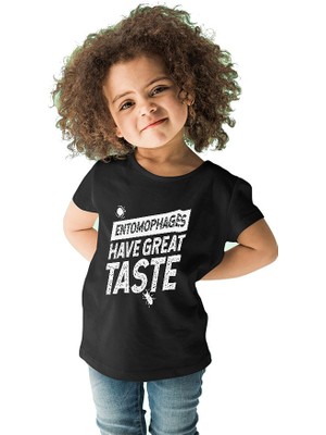 Darkhane Çekirge Siyah Unisex Çocuk Tişört T-Shirt