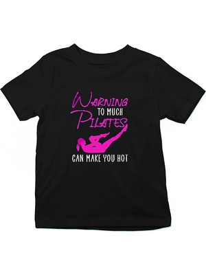 Darkhane Pilates Siyah Unisex Çocuk Tişört T-Shirt