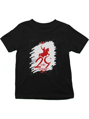 Darkhane 29 Ekim Cumhuriyet Bayramı Siyah Unisex Çocuk Tişört T-Shirt