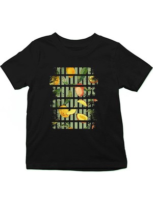 Darkhane Mango Siyah Unisex Çocuk Tişört T-Shirt