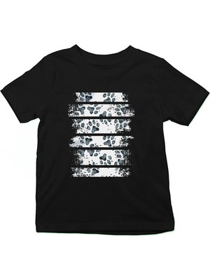 Darkhane Sevimli Köpek Patisi Siyah Unisex Çocuk Tişört T-Shirt