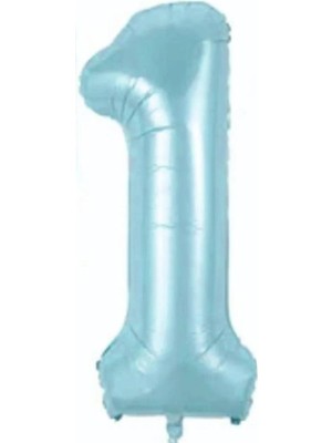 Rönesans Parti 1 Açık Mavi Renk Rakam Folyo Balon 80 cm