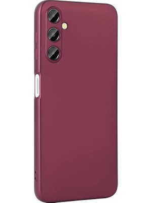 Gpack Samsung Galaxy A15 Kılıf Lüx Renkli Premier Kamera Korumalı Mat Silikon Mürdüm