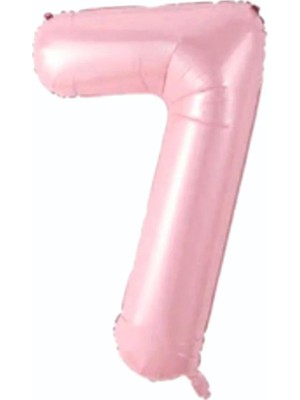 Rönesans Parti 7 Açık Pembe Renk Rakam Folyo Balon 80 cm