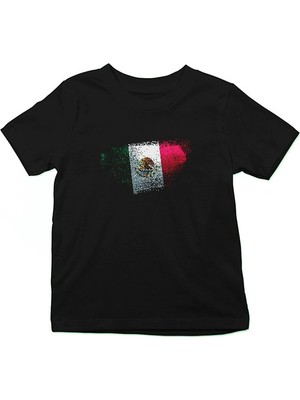 Darkhane Meksika - Mexico Siyah Unisex Çocuk Tişört T-Shirt