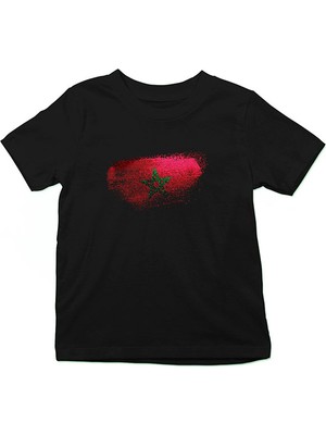 Darkhane Fas - Morocco Siyah Unisex Çocuk Tişört T-Shirt