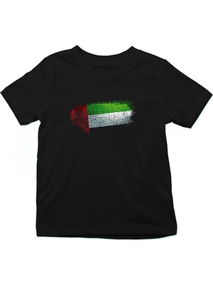 Darkhane Birleşik Arap Emirlikleri - United Arab Emirates Siyah Unisex Çocuk Tişört T-Shirt