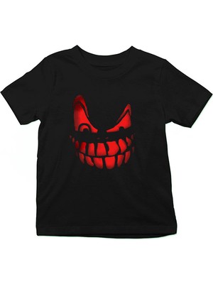 Darkhane Cadılar Bayramı-Halloween Siyah Unisex Çocuk Tişört T-Shirt