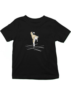 Darkhane Wushu Siyah Unisex Çocuk Tişört T-Shirt