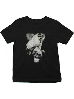 Darkhane Kick Box Siyah Unisex Çocuk Tişört T-Shirt