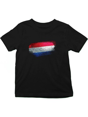 Darkhane Lüksemburg - Luxembourg Siyah Unisex Çocuk Tişört T-Shirt