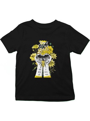 Darkhane Arıcı Siyah Unisex Çocuk Tişört T-Shirt