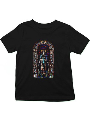 Darkhane Notre Dame Katedrali Siyah Unisex Çocuk Tişört T-Shirt