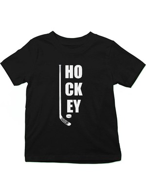 Darkhane Hokey Siyah Unisex Çocuk Tişört T-Shirt