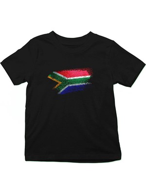 Darkhane Güney Afrika - South Africa Siyah Unisex Çocuk Tişört T-Shirt