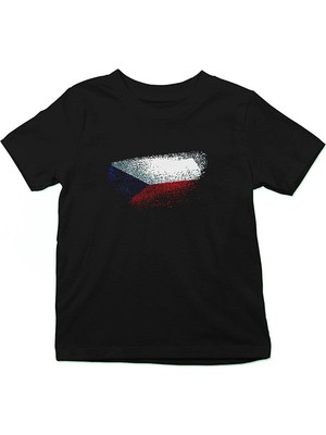 Darkhane Çekya - Czechia - Czech Republic Siyah Unisex Çocuk Tişört T-Shirt