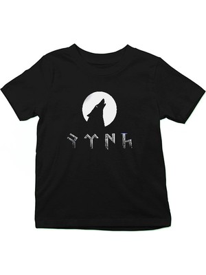 Darkhane Göktürk Orhun Türk Siyah Unisex Çocuk Tişört T-Shirt