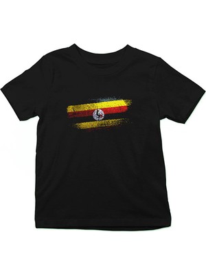 Darkhane Uganda Siyah Unisex Çocuk Tişört T-Shirt