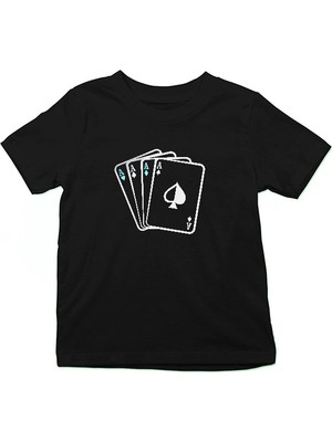 Darkhane Briç Siyah Unisex Çocuk Tişört T-Shirt