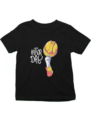 Darkhane 1 Mayıs Siyah Unisex Çocuk Tişört T-Shirt