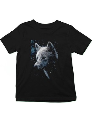 Darkhane Kurt Siyah Unisex Çocuk Tişört T-Shirt