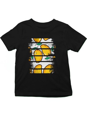 Darkhane Mango Siyah Unisex Çocuk Tişört T-Shirt