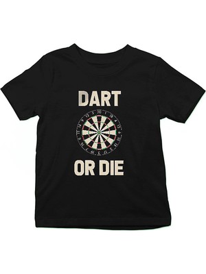 Darkhane Dart Siyah Unisex Çocuk Tişört T-Shirt
