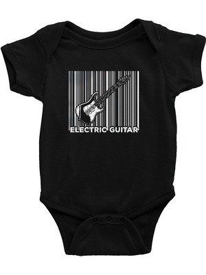 Darkhane Elektro Gitar Barkod Siyah Unisex Bebek Body - Zıbın