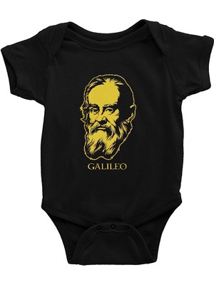 Darkhane Galileo Galilei Siyah Unisex Bebek Body - Zıbın