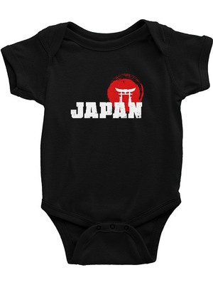 Darkhane Japonya Siyah Unisex Bebek Body - Zıbın