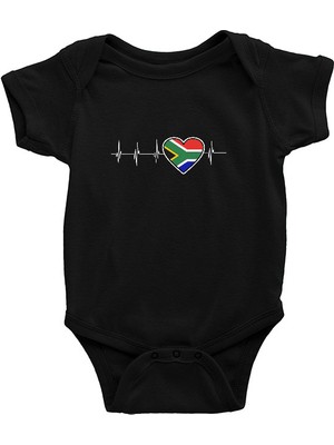 Darkhane Güney Afrika Cumhuriyeti Siyah Unisex Bebek Body - Zıbın