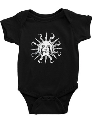 Darkhane Güneş Siyah Unisex Bebek Body - Zıbın
