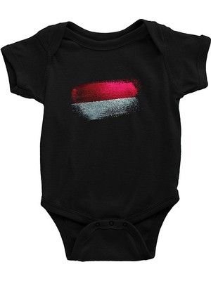 Darkhane Endonezya - Indonesia Siyah Unisex Bebek Body - Zıbın