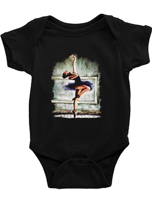 Darkhane Bale Siyah Unisex Bebek Body - Zıbın