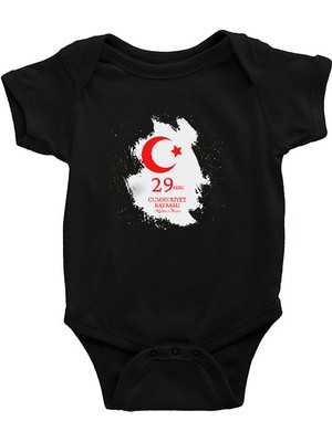Darkhane 29 Ekim Cumhuriyet Bayramı Siyah Unisex Bebek Body - Zıbın