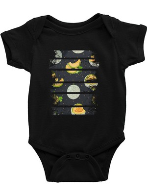 Darkhane Kavun Siyah Unisex Bebek Body - Zıbın