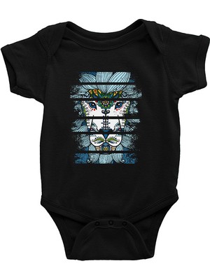 Darkhane Nakışlı Kral Aslan Siyah Unisex Bebek Body - Zıbın