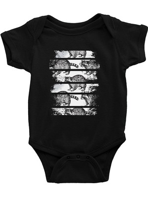 Darkhane Rakun Siyah Unisex Bebek Body - Zıbın