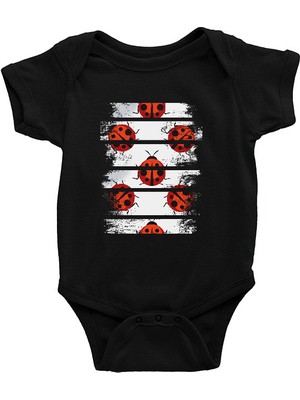 Darkhane Uğur Böceği Siyah Unisex Bebek Body - Zıbın