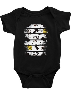 Darkhane Eski Kaşar Süt Inek Siyah Unisex Bebek Body - Zıbın