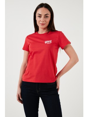 Levi'S Pamuklu Regular Fit Bisiklet Yaka T Shirt Bayan T Shirt A2086