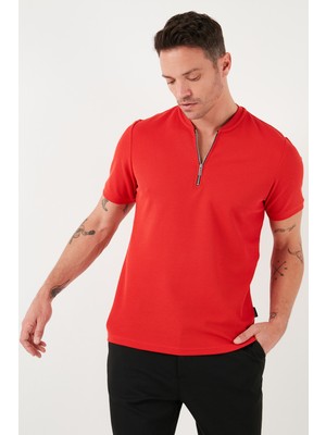 Buratti Pamuklu Regular Fit Yarım Fermuarlı T Shirt Erkek T Shirt 5902653