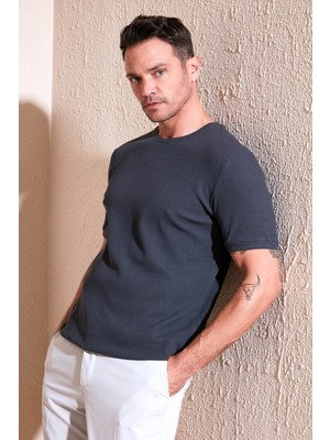 Buratti Pamuklu Bisiklet Yaka Regular Fit Basic T Shirt Erkek T Shirt 5902759