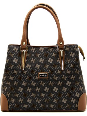 Silver & Polo Kahve Sarı  - Taba SP667 Kadın El Çantası