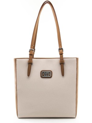 Silver & Polo Bej - A.taba SP1096 Kadın Omuz Çantası