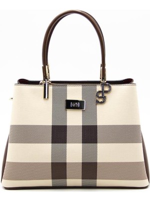 Silver & Polo Krem - Taba SP1098 Kadın El Çantası