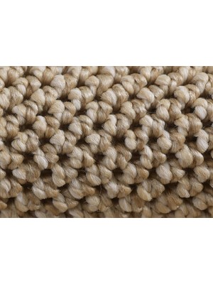 Carpettex Halı Yumuşak Bukleli Sisal Jüt Salon Oturma Odası Bej Renkli Halı