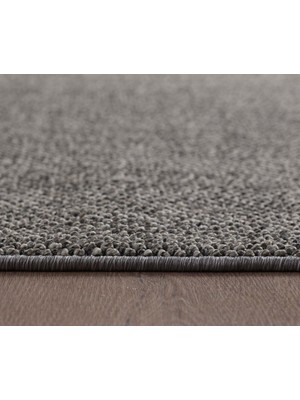 Carpettex Yumuşak Bukleli Sisal Jüt Salon Oturma Odası Gri Renkli Halı